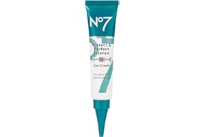 No7 Protect & Perfect Eye Cream - Intense Advanced Under Eye Cream for Dark Circles - Enriched with Hydrating Hyaluronic Acid and Nourishing Shea Butter to Revive Tired-Looking Eyes (0.5 Fl Oz)