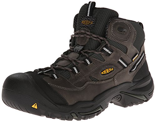 KEEN Utility Men's Braddock Mid Steel Toe Boot,Gargoyle/Forest,12 D US