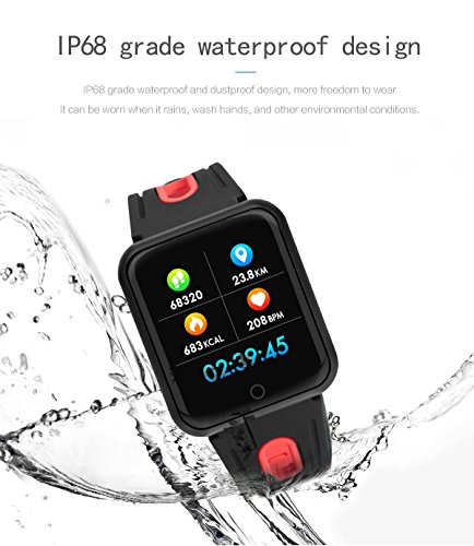 elecfan Health Tracker, Smartwatch with Heart Rate Blood Oxygen Sleep SNS Remind Electronic Wearable Travel Office Sports Activity Bracelet for iPhone X/7/8,Samsung Galaxy S9/Note 8,Grey