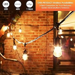 BHCLIGHT Extendable 48FT S14 Outdoor String Lights