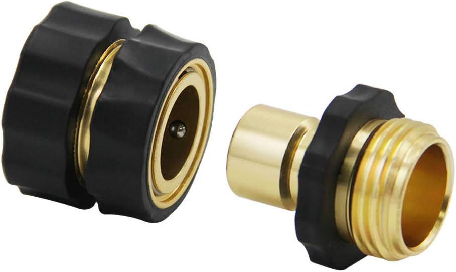 Twinkle Star 3/4 Inch Garden Hose Fitting Quick Connector Male and Female Set, 4 Set : Garden & Outdoor