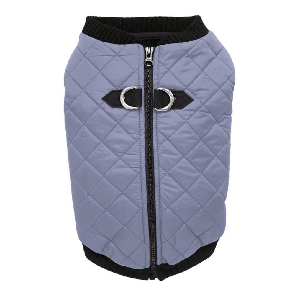 Gooby Fashion Warm Zip Up Dog Jacket - Gray, Medium - Weather-Resistant Bomber Vest with Dual D-Ring Leash - Perfect for Winter or Dog Clothes for Medium or Boy Dogs — image 1