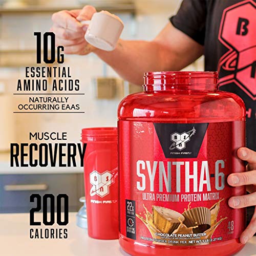 BSN SYNTHA-6 Whey Protein Powder, Micellar Casein, Milk Protein Isolate, Chocolate Milkshake,...