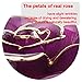 DEFAITH 24K Gold Dipped Rose Gifts, Best Wedding Anniversary Valentines Day Love Gift for Her Wife Girlfriend Spouse, Purple with Stand