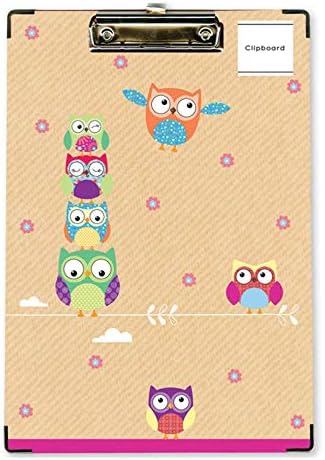 Solid A4 Owl Clipboard Clip Board with Pen Holder Foolscap Document Holder