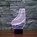SUPERNIUDB NHL ICE Skating Roller Skates 3D LED Night Light 7 Color Change LED Table Lamp Xmas Toy Gift