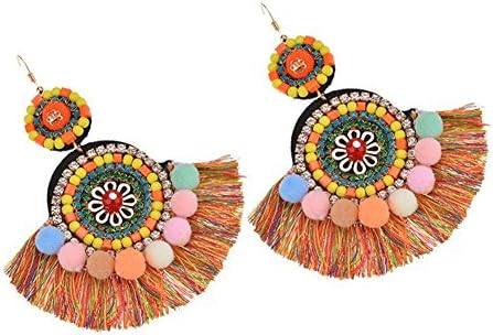 Trendyest Vintage Women Tassels Alloy Pendant Drop Earrings