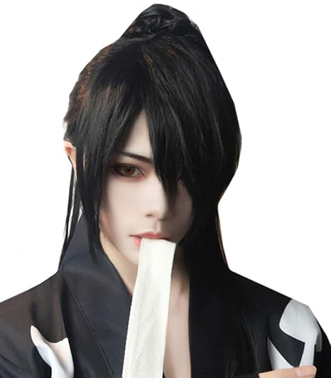 Amazon Com Hyakkimaru Wigs Cosplay Hairs Long Straight Black For