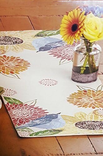 Harvest Season 36in Bird & Floral Table Runner
