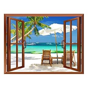 Wall26 Removable Wall Sticker/Wall Mural - 36"x48" (24"x32", Tropical Beach - 04)