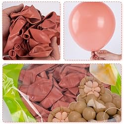 PartyWoo Blush Pink Balloons, 140 pcs Boho Pink