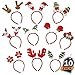 Scale Rank Christmas Headbands 10 Piece Set, Stylish Christmas Theme Headbands, One Size Fits All, for Christmas Parties, Photo Booth and Party Favors