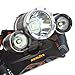 WindFire® 3X CREE XM-L T6 U2 4 Modes Super Bright 5000Lm Headlamp with Adjustable Base Cree LED Lamp Headlight Bicycle Light with AC Charger and 2 x WindFire 4000mah 18650 Rechargeable Batteries for Camping, Hiking, Climbing, Cycling, Travelling