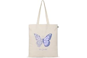 ECO RIGHT Ecoright Aesthetic Canvas Tote Bag for Women, Reusable Cotton Tote Bag for Grocery, Shopping, Beach & Daily Use