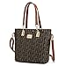 Women Shoulder Handbag for Work Purse 6 Piece Set Bag (Brown-6)