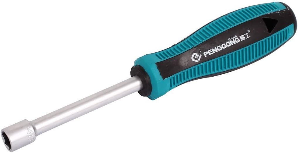 sourcing map 10mm Hexagon Nut Hex Socket Wrench Screwdriver Hand Tool Black Green