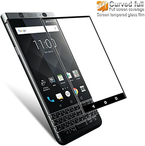 [2-Pack]-Full Curved Edge Front Tempered Glass for BlackBerry KEYone Mercury DTEK70 3D Full Screen Protector Glass for BlackBerry KEYone
