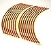 ZaCoo 2 Set 8mm Reflective Wheel Rim Stripe Decal Sticker Tape for Motorcycle Wheels or Car Wheels 16