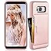 ZVE Wallet Case for Samsung Galaxy S8, 5.8 inch, Slim Leather Wallet Case with Credit Card Holder Slot Pocket Protective Functional Case Cover for Samsung Galaxy S8, 5.8 inch 2017 - Rose Gold