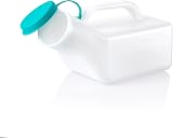 ALIA Male Urinal Bottle 1000ml Pack of 2 Secure Cap Easy Grip Handle