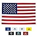 American Flag 3x5’ Embroidered Stars with Sewn Stripes | 210D Oxford Nylon | Quadruple Stitched Fly End | Brass Grommets for Easy Display | Heavy Duty U.S. Flag