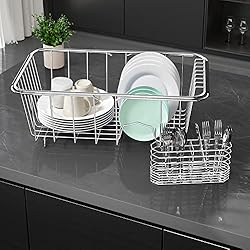 Fanbsy Small Dish Drainer Rack in Sink