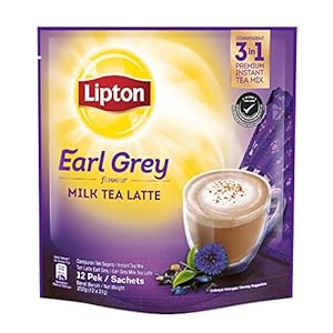 Lipton 3 in 1 Earl Grey Milk Tea Latte Instant Tea Packet ( 12 X 21g ), 252g
