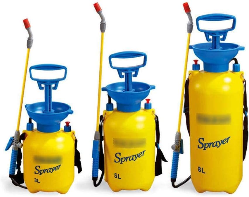 ZHNIU 3L 5L 8L Spray Bottle, Plastic Pressure Sprayer with Adjustable Nozzle for Water Or Cleaning Solution-3L