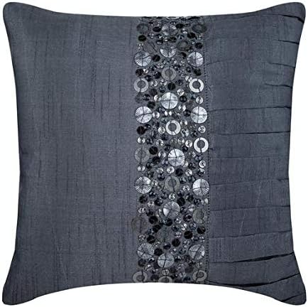 Amazon Com Luxury Grey Decorative Throw Pillow Covers 16x16 Inch