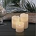 Akari 3 Set real Ivy wax Flickering Flameless LED Candles 3 different lengths 4 5 6 inch Weddings Birthdays Christmas celebratory occasions. 8 hour timer