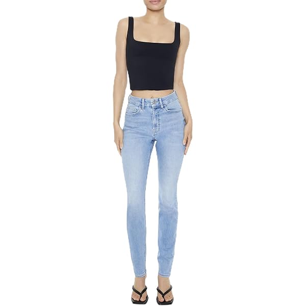 Forever 21 Curvy High-Rise Flare Jeans Medium Denim 24 at Amazon Women's  Jeans store
