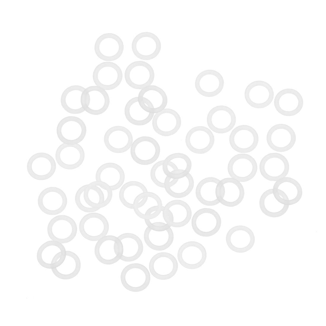 sourcing map Silicone O-Rings, 9mm OD 6mm ID 1.5mm Width VMQ Seal Gasket for Compressor Valves Pipe Repair, White, Pack of 50