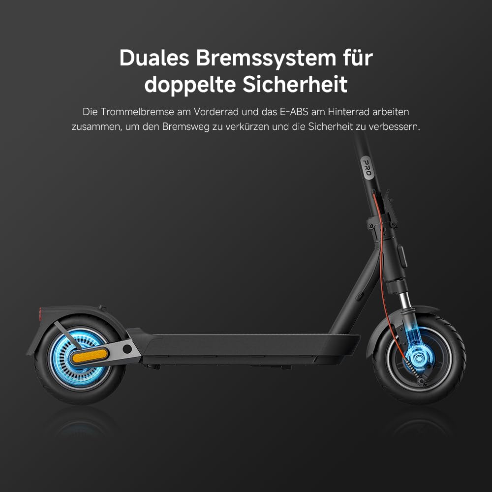 Xiaomi 5 Pro E-Scooter mit Straßenzulassung (max. 20km/h, bis zu 60km Reichweite & 22% Steigung, Federung vorne, 10" Luftreifen, Blinker, Dual-Bremssystem, Traktionskontroll-System, App) 8