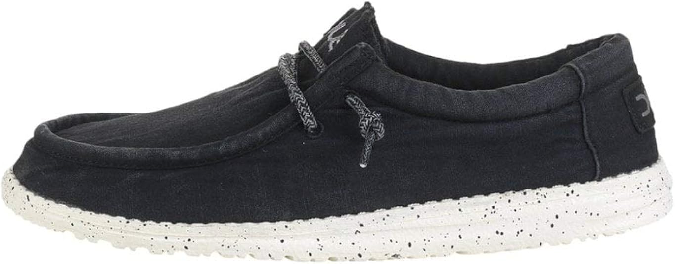 heydude mens wally slip on sneaker black