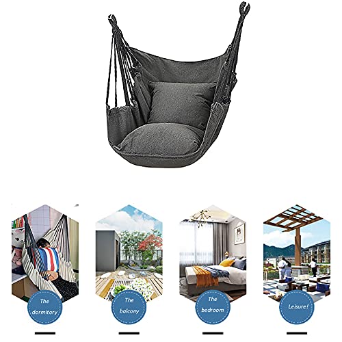 CYYAN hängesessel Outdoor Hängesessel, Hängesessel mit Kissen Hängestuhl für Erwachsene Kinder für Balkon & Wohnzimmer… – Bild 5