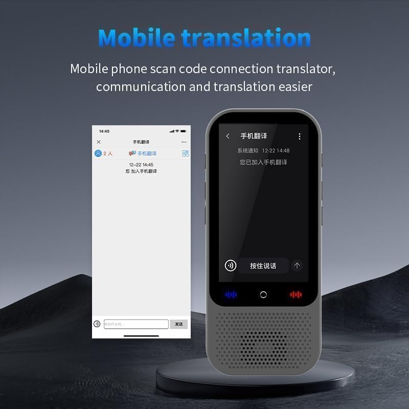 Duckdik Indiana 2025 Voice Instant Language Translator, WiFi Free Image Translator, Offline Translation 18 Languages, 142 Online, Portable Travel Translator