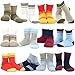 TeeHee Little Boys and Toddler Cotton Crew Socks 12 Pair Gift Box (6-8 Years, Stripes Color Block)