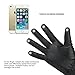 Winter Women's Touchscreen Texting Driving Warm Pu Leather Gloves, Fleece Lining Warm Gloves for Women, Black, Medium