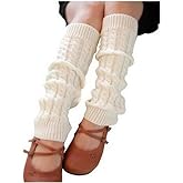 Elandy Knit Winter Thermal Warm Leg Warmers-Long Socks Boot Cuffs Topper Legging Pads For Women Lady Girls Best Xmas Gift