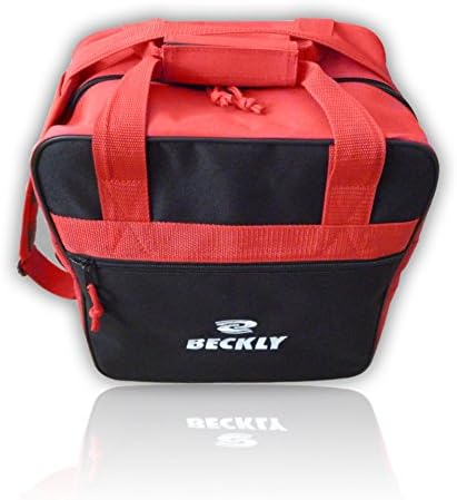 Beckly Super Bowling Tote -Bowling Bag- Fits Your Bowling Ball and Bowling Shoes- Single Bowling Ball Tote- Front Zippered Pocket and Inside Shoe Sleeves-Carry and Shoulder Straps