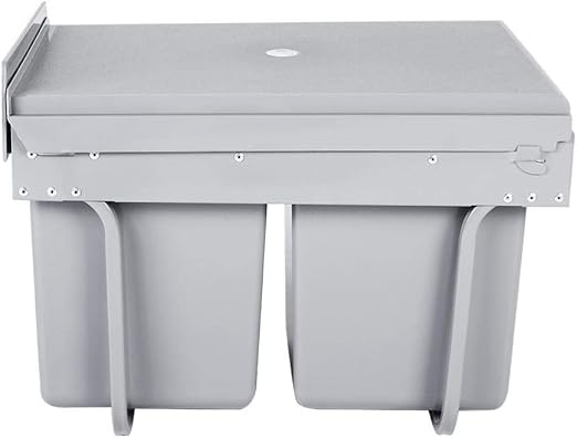 Amazon Com 2x15l Large Capacity Pull Out Kitchen Waste Bins Twin
