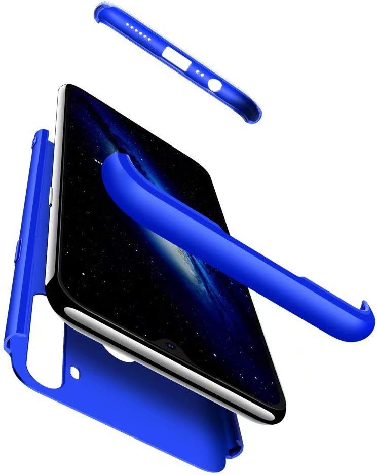 TiHen Case Huawei Honor 9X 360 Degrees Protective Cover + Tempered Glass Film, 3 in1 Full Body Protection Bumper Hard Phone Case Ultra-Thin Skin Case,for Huawei Honor 9X (Blue)