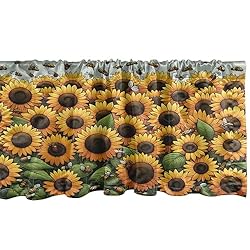 Ambesonne Sunflowers Window Valance Pack of