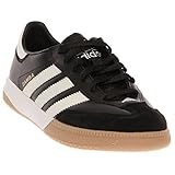 adidas Performance Samba M K Indoor Soccer Shoe (Little Kid/Big Kid),Black/White,12 M US Little Kid