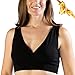Kindred Bravely Extra Soft Organic Cotton Wireless Nursing & Maternity Sleep Bra (Black, Medium)