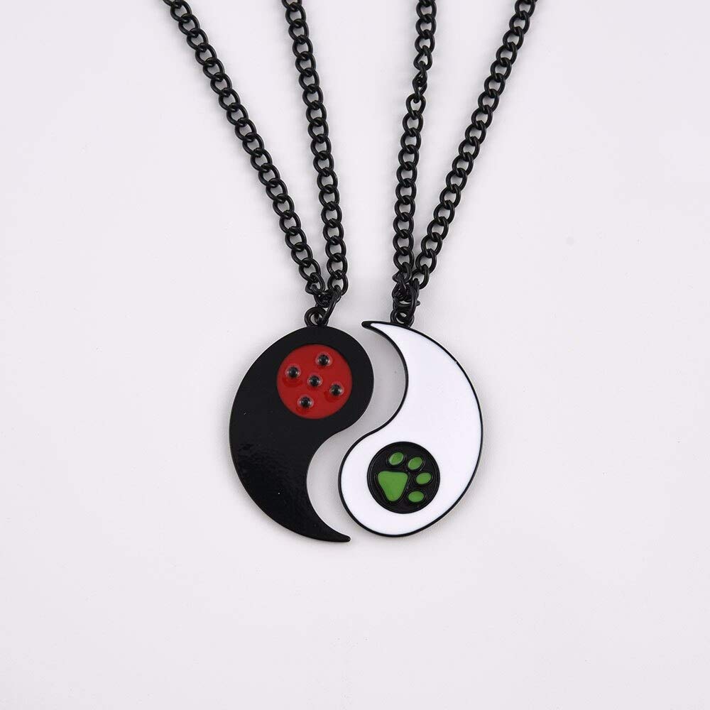 Miraculous Ladybug Ying And Yang Necklace Set With Gift Box
