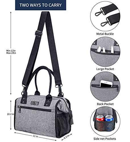 AnikSunny Insulated Lunch Bag for Women Men Reusable Large Lunch Bags Fashionable Lunch Box with Shoulder Strap for Work, School,Picnic