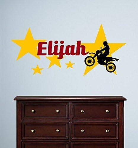 Dirt Bike Personalized Vinyl Wall Decal, Sticker - Expression Avenue