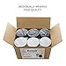 NEW: Slime Containers & Custom Labels | 6 Black & 6 White Lids - Empty, clear 12-pack, 8 Oz. Jars | Air Tight, Individually Wrapped | Perfect Gift for Slime Storage | MADE IN USA | BPA-Free