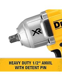 DeWalt DCF899P1 20 V MAX XR Torque alto sin escobillas de 1 2 pulgada, kit de llave de impacto con yunque de frenado